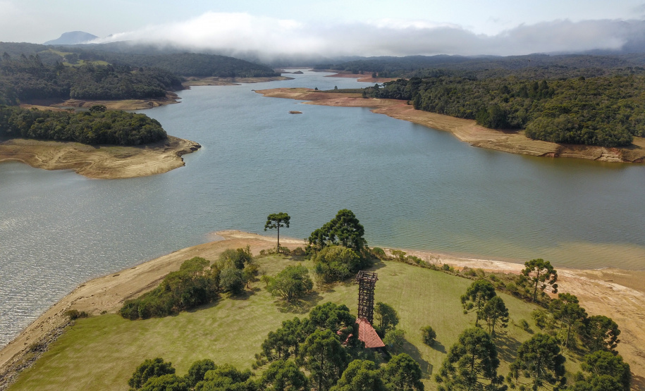 Déficit de chuvas na RMC é o maior da história. Barragem Piraquara I. Foto: José Fernando Ogura/AEN