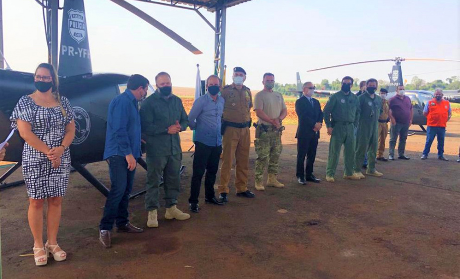 Para intensificar a segurança nas fronteiras, Polícia Civil inaugura base aérea no oeste do Paraná. Foto:SESP