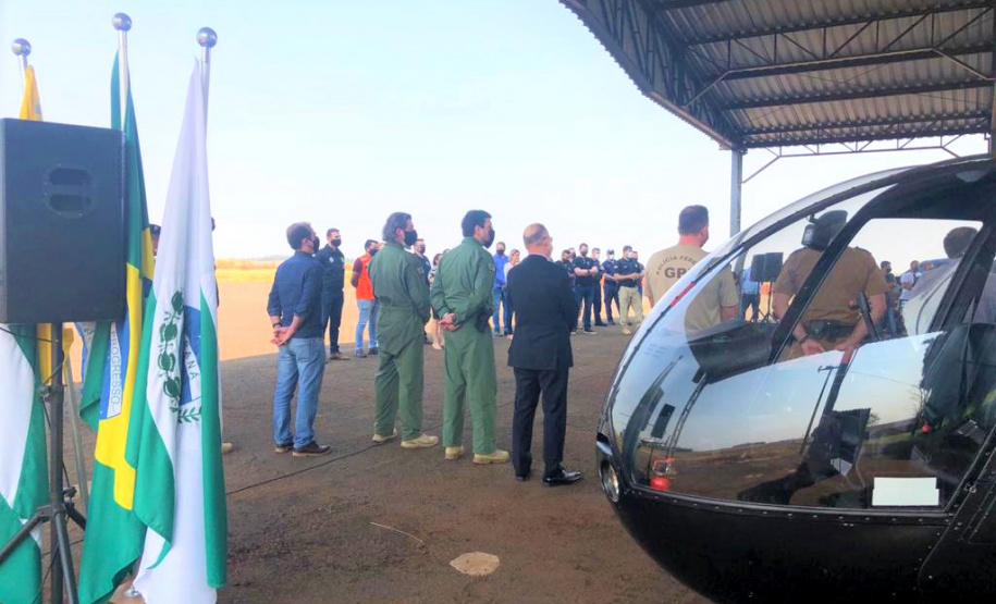 Para intensificar a segurança nas fronteiras, Polícia Civil inaugura base aérea no oeste do Paraná. Foto:SESP