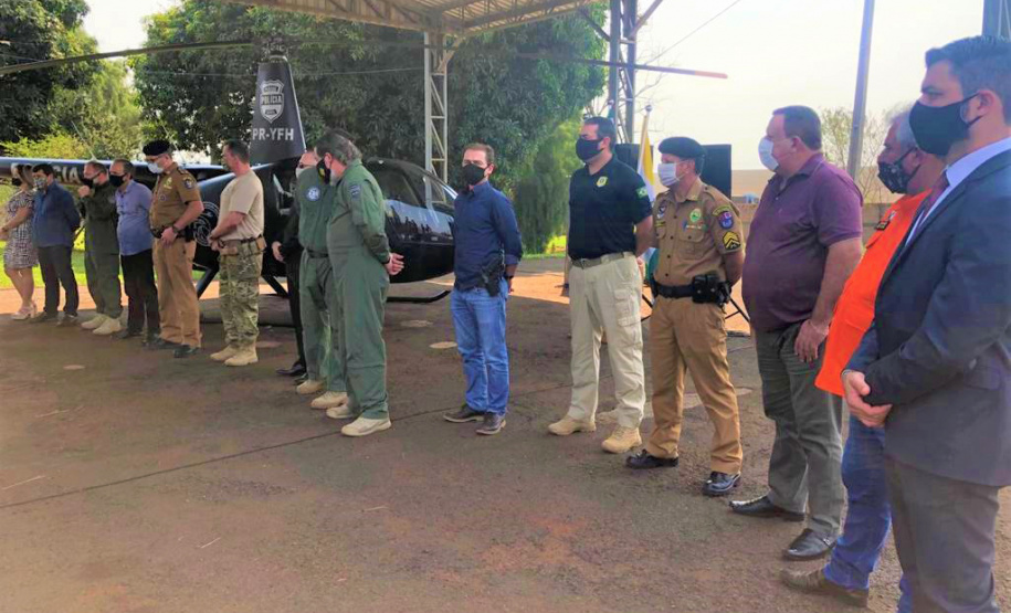 Para intensificar a segurança nas fronteiras, Polícia Civil inaugura base aérea no oeste do Paraná. Foto:SESP