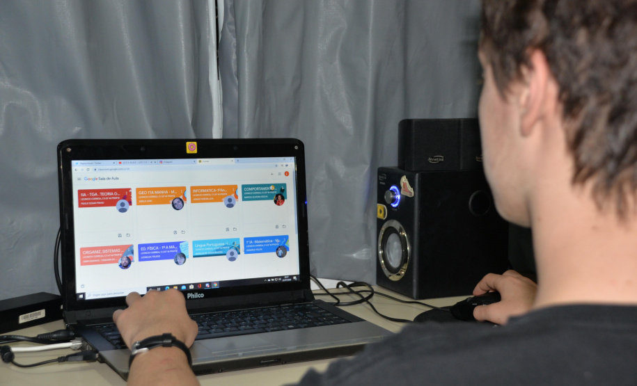 Secretaria da Educação divulga balanço do Aula Paraná. Foto: Pamella Rosa