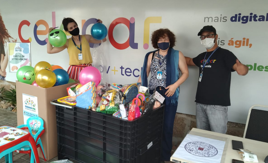 Celepar arrecada brinquedos para a campanha Paraná Piá.Foto: Celepar