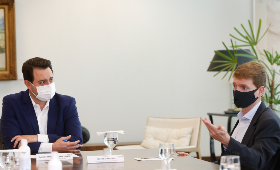 15.09.2020 Reunião do governador Carlos Massa Ratinho Junior com Eduardo Muffato do Grupo Muffato.Foto Gilson Abreu/AEN