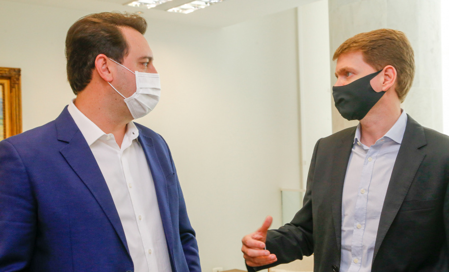 15.09.2020 Reunião do governador Carlos Massa Ratinho Junior com Eduardo Muffato do Grupo Muffato.Foto Gilson Abreu/AEN