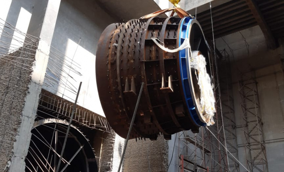 Bela Vista inicia montagem das unidades geradoras de energia. Foto: Copel