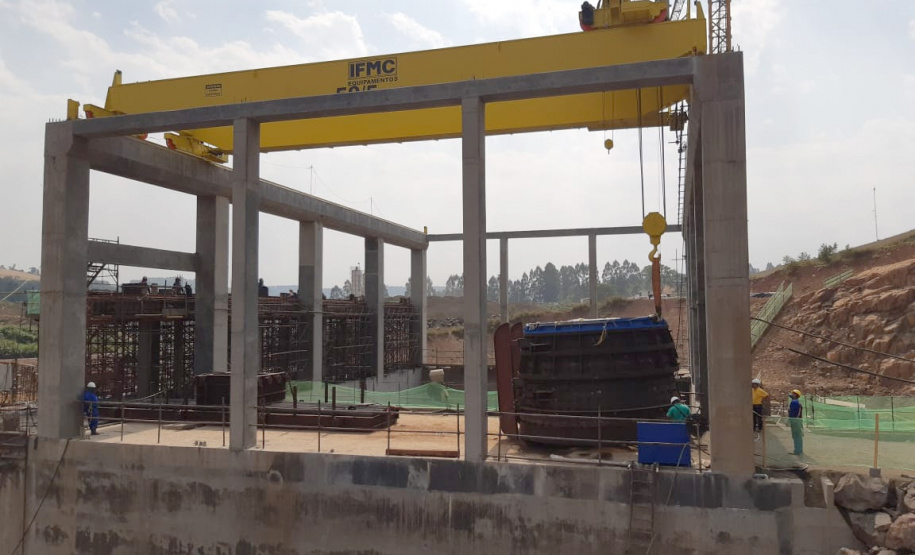 Bela Vista inicia montagem das unidades geradoras de energia. Foto: Copel