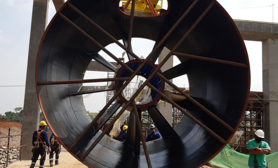 Bela Vista inicia montagem das unidades geradoras de energia. Foto: Copel