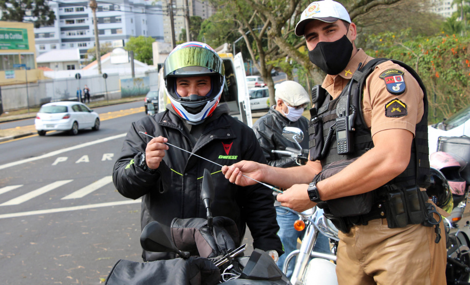 Curitiba, 22 de setembro de 2020.  Blitz educativa BPTran.