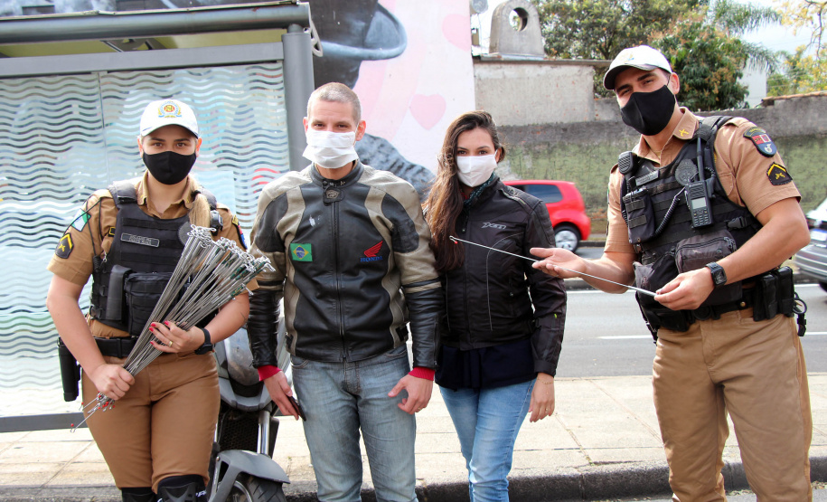 Curitiba, 22 de setembro de 2020.  Blitz educativa BPTran.