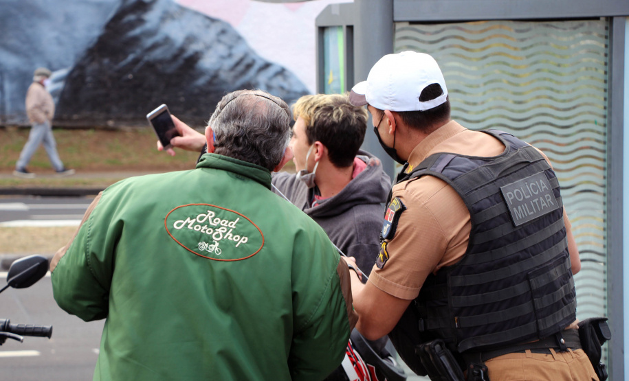 Curitiba, 22 de setembro de 2020.  Blitz educativa BPTran.