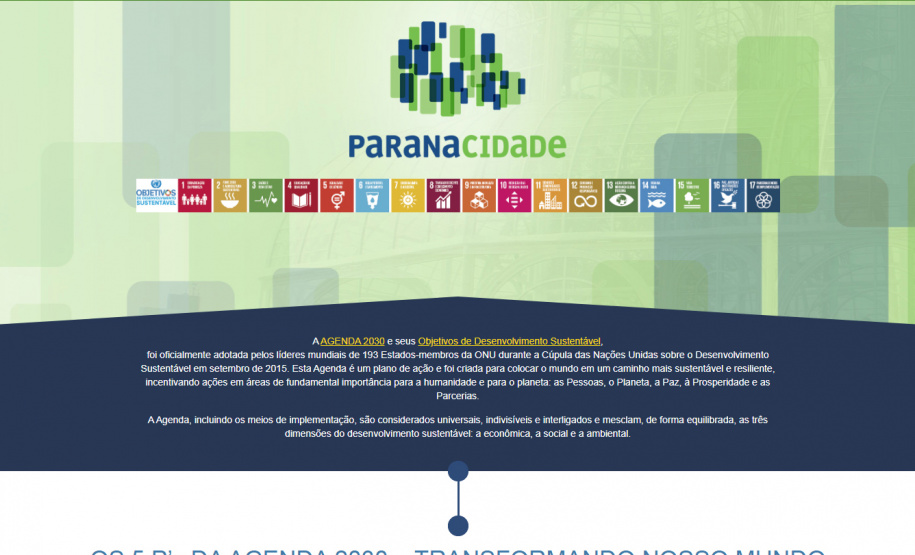 Desenvolvimento Urbano avança na adoção da Agenda 2030 da ONU.Foto: SEDU
