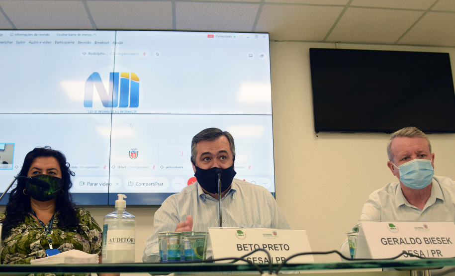 Enfrentamento á Covid-19, combate á dengue e ações para ampliação,da cobertura vacinal foram temas da CIB. Foto:SESA