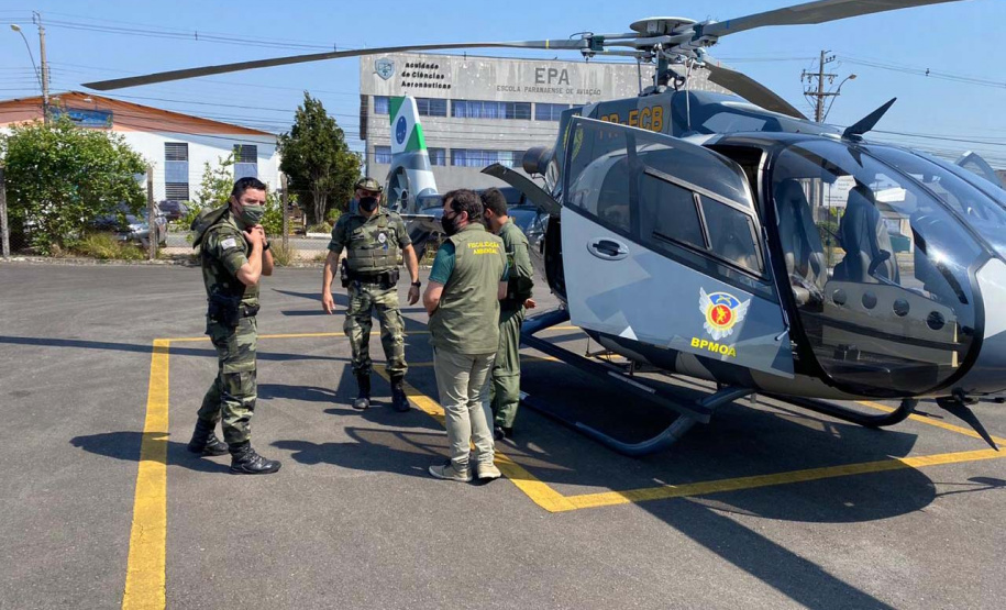 IAT teve apoio aéreo em fiscalização nos parques estaduais. Foto: IAT