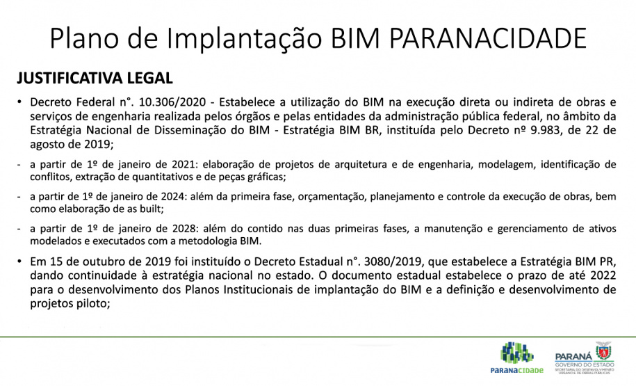 Paranacidade fortalece a adoção da tecnologia BIM para obras públicas. Imagem:SEDU