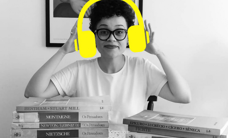 Professora produz aulas de filosofia em formato de Podcast e conquista alunos. Imagem:SEED