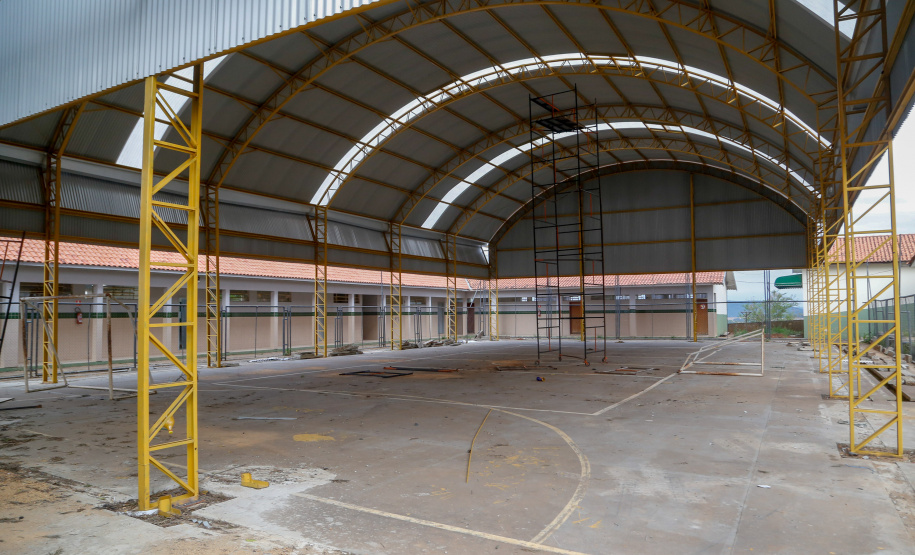 Escolas rurais de Ibaiti passam a contar com ginásios cobertos. Colégio Estadual do Campo Affonso Martinez Albaladejo.Foto Gilson Abreu/AEN