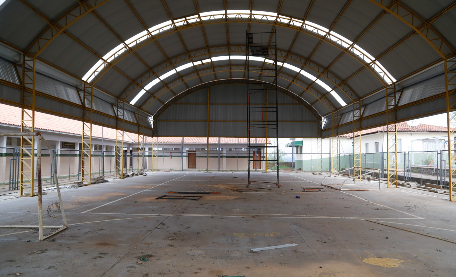Escolas rurais de Ibaiti passam a contar com ginásios cobertos. Colégio Estadual do Campo Affonso Martinez Albaladejo.Foto Gilson Abreu/AEN