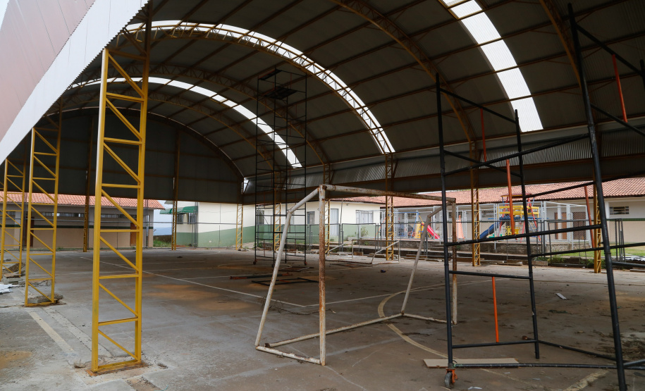 Escolas rurais de Ibaiti passam a contar com ginásios cobertos. Colégio Estadual do Campo Affonso Martinez Albaladejo.Foto Gilson Abreu/AEN