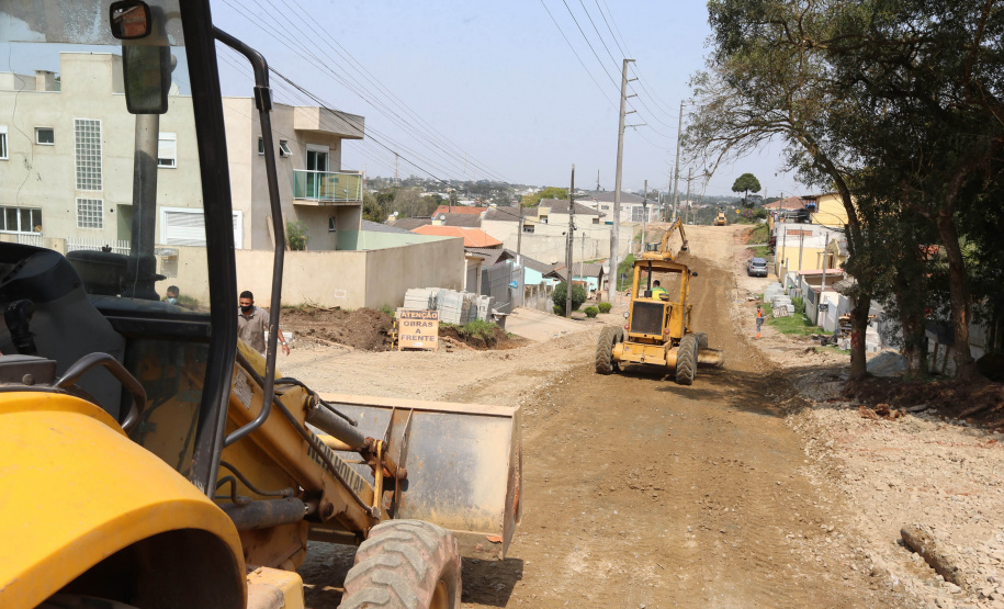 Drenagem, Pavimentação e Calçamento de Ruas na Vila Rosa em Piraquara. 04/09/2020 - Foto: Geraldo Bubniak/AEN
