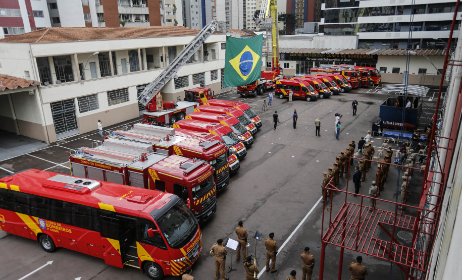 Curitiba-08-10-2020 - Governador Carlos Massa Ratinho Junior, participa do  108° Aniversário do Corpo de Bombeiros da Polícia Militar do Paraná- Foto : Jonathan Campos / AEN
