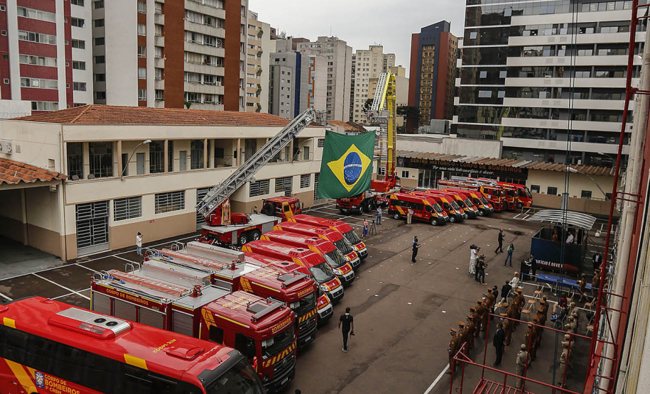 Curitiba-08-10-2020 - Governador Carlos Massa Ratinho Junior, participa do  108° Aniversário do Corpo de Bombeiros da Polícia Militar do Paraná- Foto : Jonathan Campos / AEN