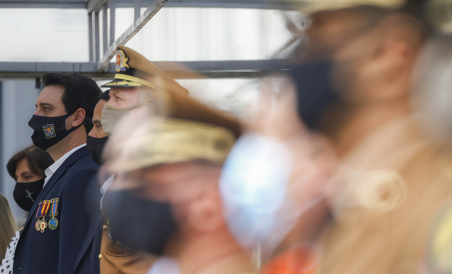 Curitiba-08-10-2020 - Governador Carlos Massa Ratinho Junior, participa do  108° Aniversário do Corpo de Bombeiros da Polícia Militar do Paraná- Foto : Jonathan Campos / AEN