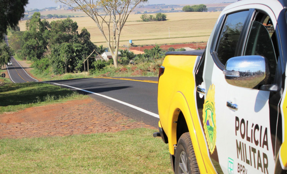 Ligação entre Marialva e o distrito de Aquidaban recebe melhorias . Foto:DER