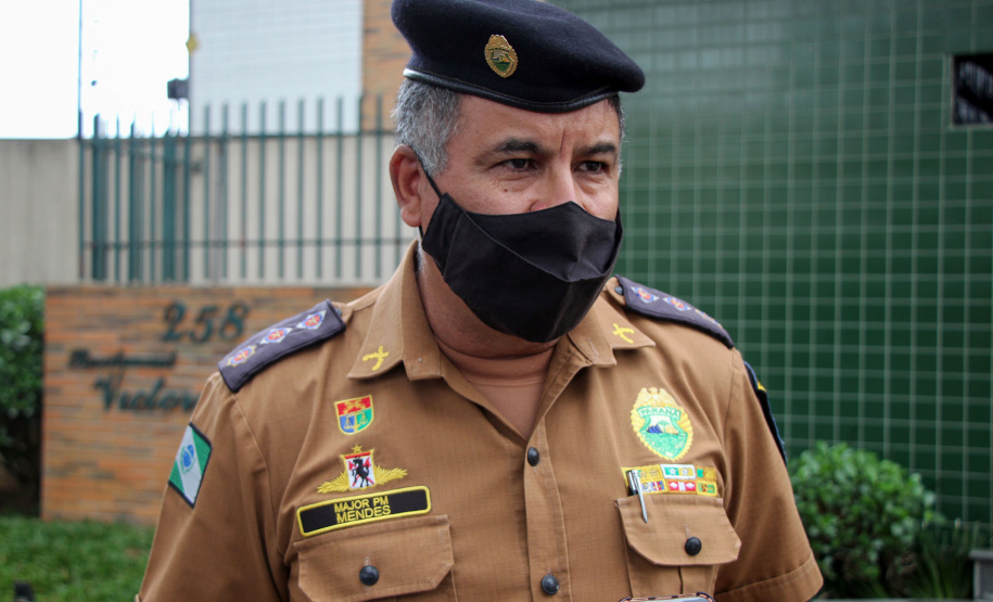 15-10-2020 Para celebrar o Dia do Professor, Colégio da Polícia Militar faz homenagem aos seus professores. Curitiba, 15 de Outubro de 2020. Para celebrar o Dia do Professor, Colégio da Polícia Militar faz homenagem aos seus professores. Foto: entrevista com o Comandante do CPM, Maj. QOPM Anderson Mendes de Araújo.