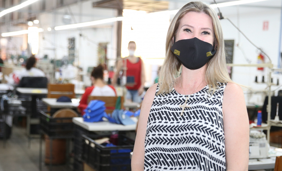 Elizabete Ardigo, presidente do Sindicato das Indústrias do Vestuário de Apucarana e Vale do Ivaí (Sivale) e sócia-diretora da B2 Brindes.Apucarana - 05/10/2020 - Foto: Geraldo Bubniak/AEN