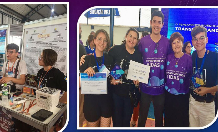 Alunos da Sala de Recursos para estudantes com altas habilidades e superdotação do Colégio Estadual Monteiro Lobato, de Sertanópolis, criaram o Astro Quiz. Premiado em diversas feiras de ciências regionais e nacionais, app está em fase de modernização e a intenção é disponibilizá-lo nas plataformas do App Store em 2022.

Foto: SEED