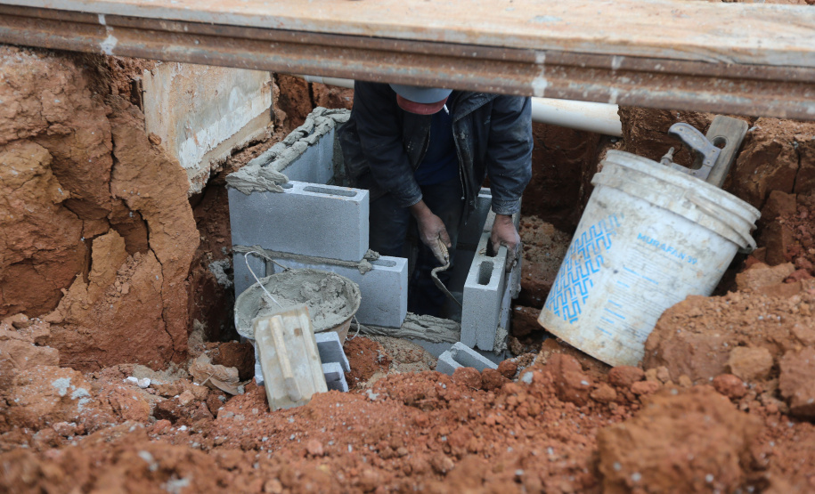 Construcao da Delegacia Cidada de Almirante Tamandare. A delegacia cidadã é um novo modelo de atendimento em delegacias no Paraná, com espaços específicos e reservados para separar vítimas de agressores e possibilidade de auxílio de assistentes sociais e psicólogos, quando necessário. Almirante Tamandare - 02/09/2020 - Foto: Geraldo Bubniak/AEN