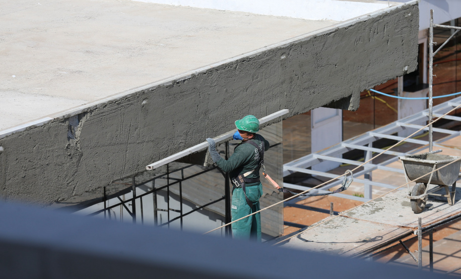 Escola Bombeiros Construção da Escola de Bombeiros do Corpo de Bombeiros do Paraná, na Academia Policial Militar do Guatupê em Sao Jose dos Pinhais. 03/09/2020 - Foto: Geraldo Bubniak/AEN