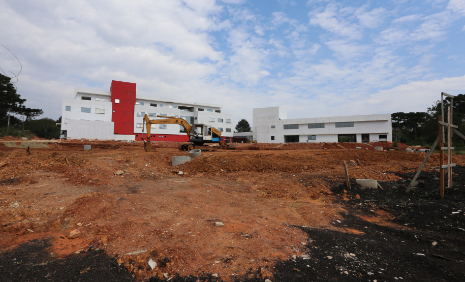 Escola Bombeiros Construção da Escola de Bombeiros do Corpo de Bombeiros do Paraná, na Academia Policial Militar do Guatupê em Sao Jose dos Pinhais. 03/09/2020 - Foto: Geraldo Bubniak/AEN