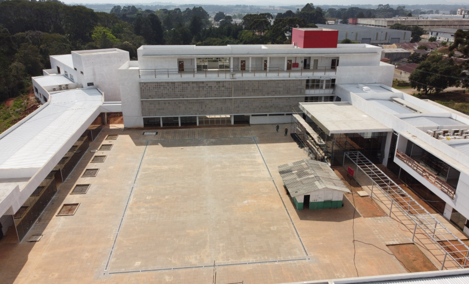Escola Bombeiros Construção da Escola de Bombeiros do Corpo de Bombeiros do Paraná, na Academia Policial Militar do Guatupê em Sao Jose dos Pinhais. 03/09/2020 - Foto: Geraldo Bubniak/AEN