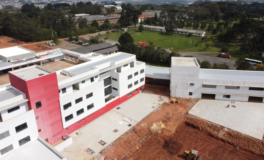 Escola Bombeiros Construção da Escola de Bombeiros do Corpo de Bombeiros do Paraná, na Academia Policial Militar do Guatupê em Sao Jose dos Pinhais. 03/09/2020 - Foto: Geraldo Bubniak/AEN