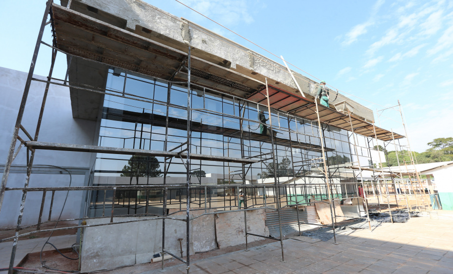 Escola Bombeiros Construção da Escola de Bombeiros do Corpo de Bombeiros do Paraná, na Academia Policial Militar do Guatupê em Sao Jose dos Pinhais. 03/09/2020 - Foto: Geraldo Bubniak/AEN