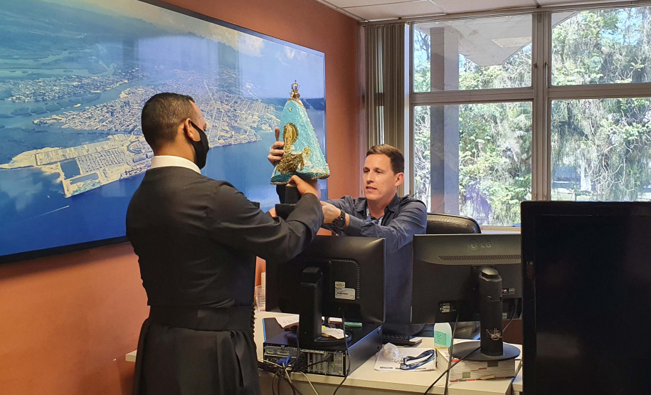 Porto de Paranaguá recebe visita da imagem de Nossa Senhora do Rocio.Foto: Nájia Furlan/ Portos do Paraná