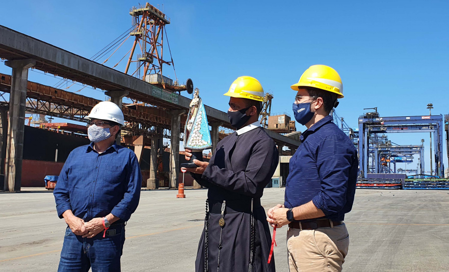 Porto de Paranaguá recebe visita da imagem de Nossa Senhora do Rocio.Foto: Nájia Furlan/ Portos do Paraná