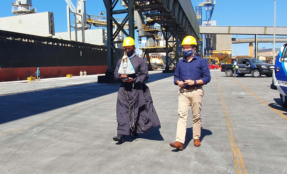 Porto de Paranaguá recebe visita da imagem de Nossa Senhora do Rocio.Foto: Nájia Furlan/ Portos do Paraná