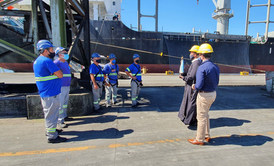 Porto de Paranaguá recebe visita da imagem de Nossa Senhora do Rocio.Foto: Nájia Furlan/ Portos do Paraná