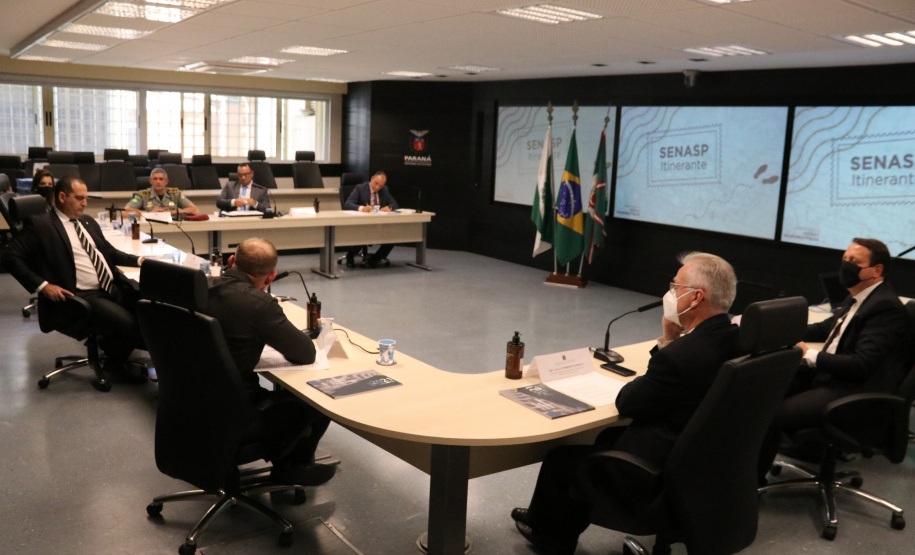 Gestão estratégica contra o crime organizado e investimentos em tecnologia e equipamentos foram abordados nos encontros do secretário nacional da Segurança Pública com representantes do Paraná, Santa Catarina e Rio Grande do Sul.
Foto: SESP