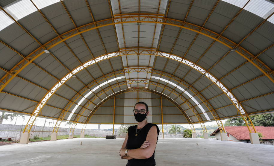 São Miguel do Iguaçu - 21-10-2020 - Ginasio do Colegio Estadual Campo Castelo Branco -diretora da escola Anelise Carradore Lutz - Foto : Jonathan Campos / AEN