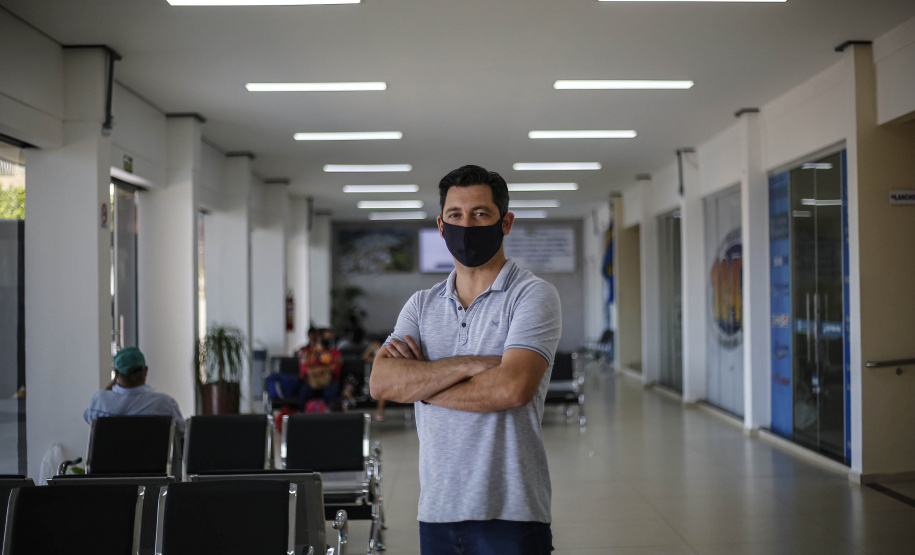 Guaraniaçu - 23-10-2020 - Reforma da rodoviári da cidade de Guaraniaçu- Na foto Engenheiro Edinei Pasqualotto - Foto : Jonathan Campos / AEN