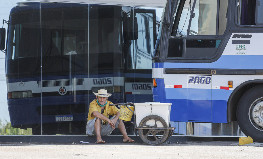 Guaraniaçu - 23-10-2020 - Reforma da rodoviári da cidade de Guaraniaçu- Na foto Otácilio Oliveira - Foto : Jonathan Campos / AEN