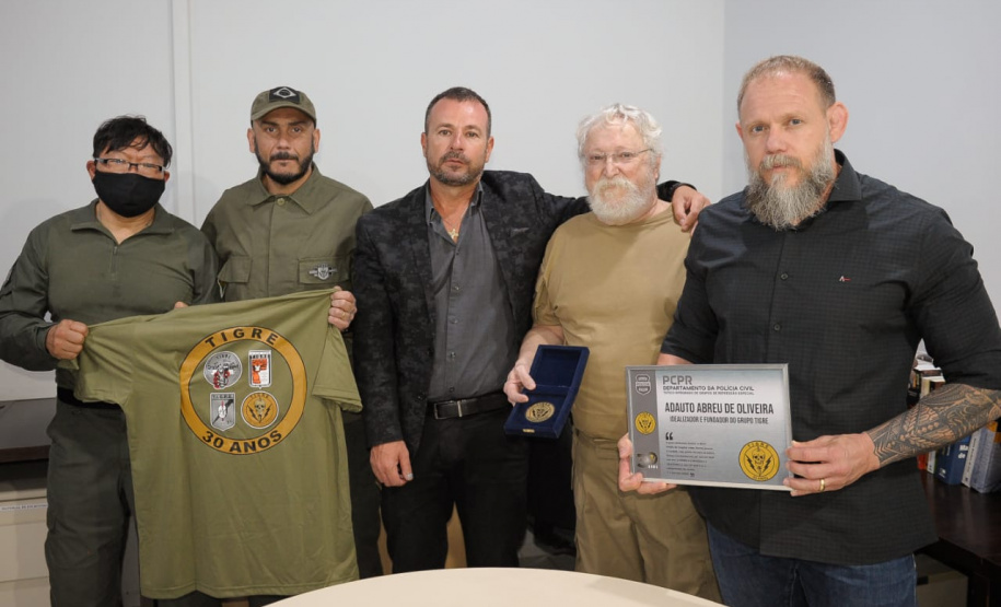 Adauto Abreu de Oliveira, idealizador e fundador do Tático Integrado de Grupos de Repressão Especial (Tigre), fundou a unidade de elite há 30 anos.
Foto: PCPR