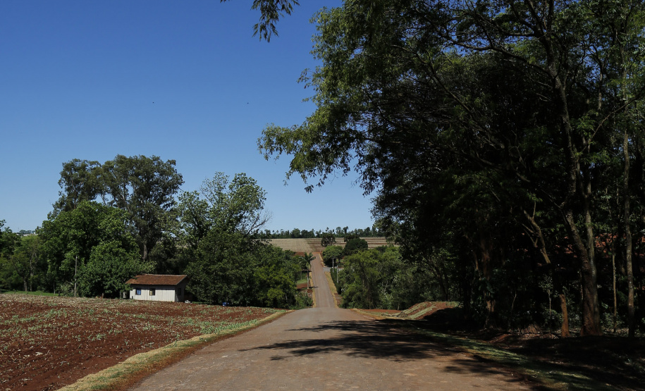 Palotina - 28-10-2020 - Pavimentacão em Pedra Poliédrica na KD-306 em Palotina -Foto : Jonathan Campos / AEN