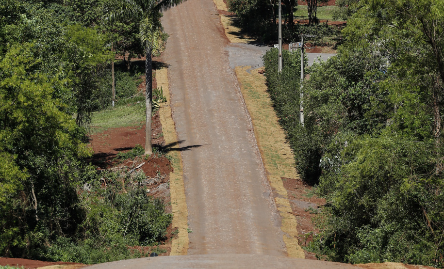 Palotina - 28-10-2020 - Pavimentacão em Pedra Poliédrica na KD-306 em Palotina -Foto : Jonathan Campos / AEN