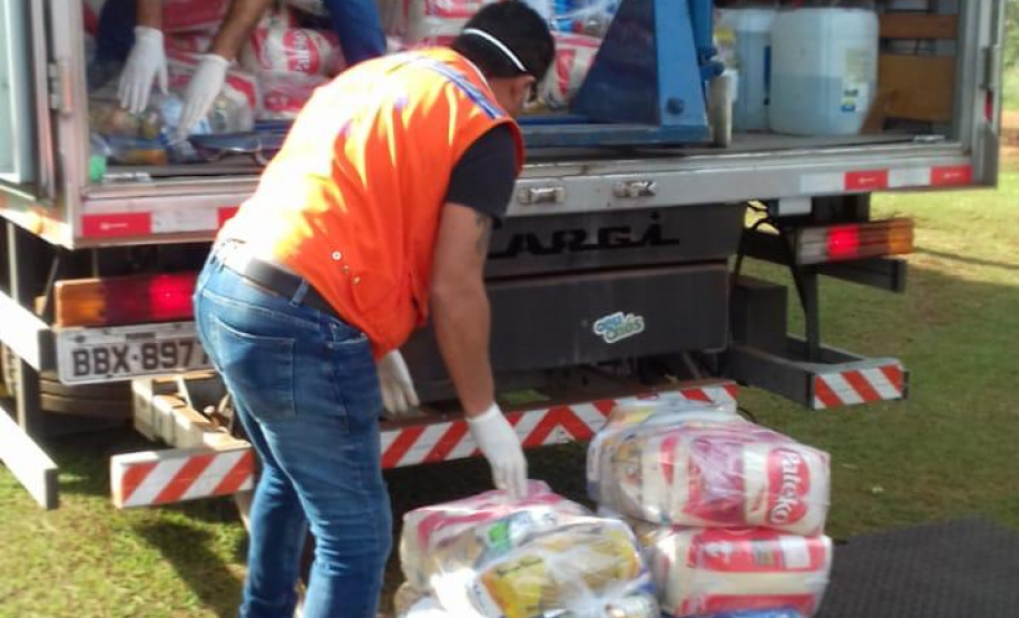 Defesa Civil leva mais de 5 mil cestas básicas e kits de higiene a comunidades indígenas. Foto: Defesa Civil