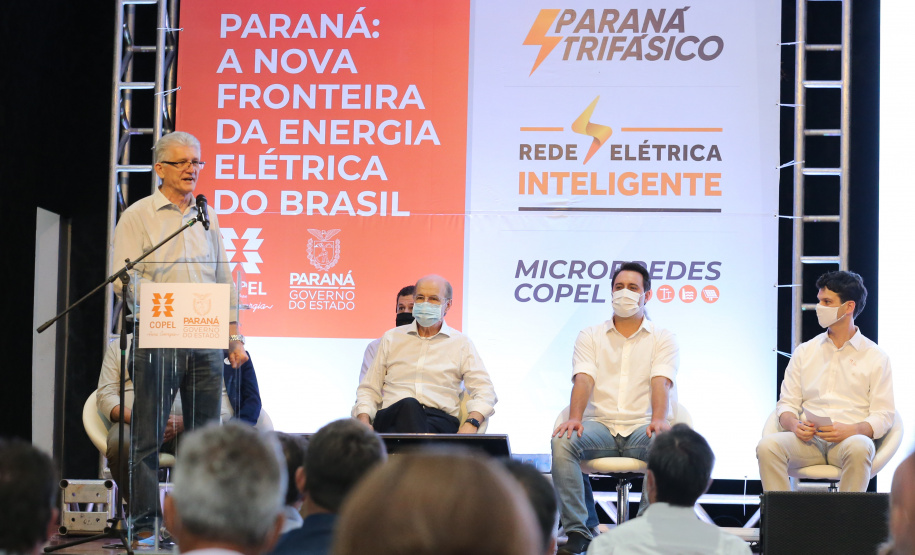 Copel Palotina O governador Carlos Massa Ratinho Junior e o presidente da Copel, Daniel Pimentel Slaviero, apresentam nesta quarta-feira (18), em Palotina, no Oeste do Estado, uma chamada pública para a contratação de energia proveniente de autogeradores, na CVale em Palotina.Palotina, 18/11/2020 - Foto: Geraldo Bubniak/AEN