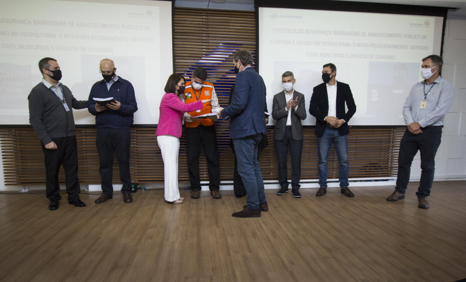 Sanepar apresenta protocolo de segurança de suas barragens na RMC. Foto: Sanepar